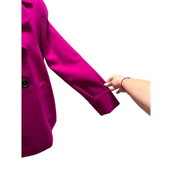 Banana Republic Classic Peacoat Raspberry Size M Y2K Quiet Luxury Preppy Fall - Picture 11 of 16